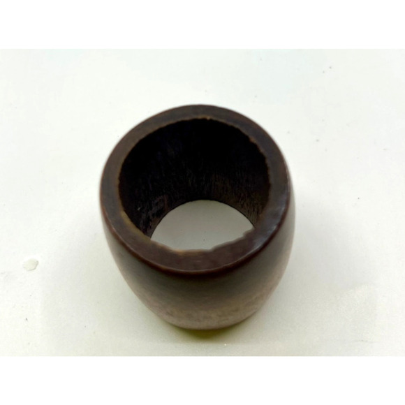 Lot Of 4 Vintage Mid Century Modern MCM Teakwood ? Napkin Rings - Picture 2 of 5